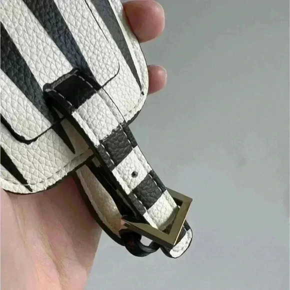 Indigo Black and White Graphic Cute Unisex Travel Passport Holder and Bag Tag - Picture 5 of 7